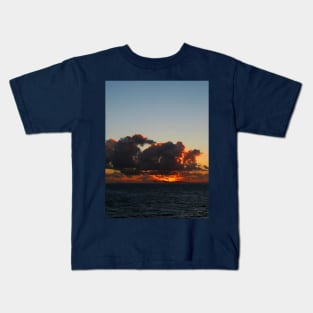 Dramatic Sea Sky at Dawn Kids T-Shirt